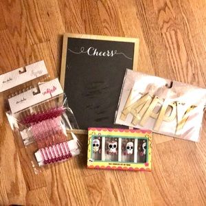 SUGAR SKULLS, HAPPY HOUR, BIRTHDAY, DAY OF THE DEAD Bundle W/Shot Glasses